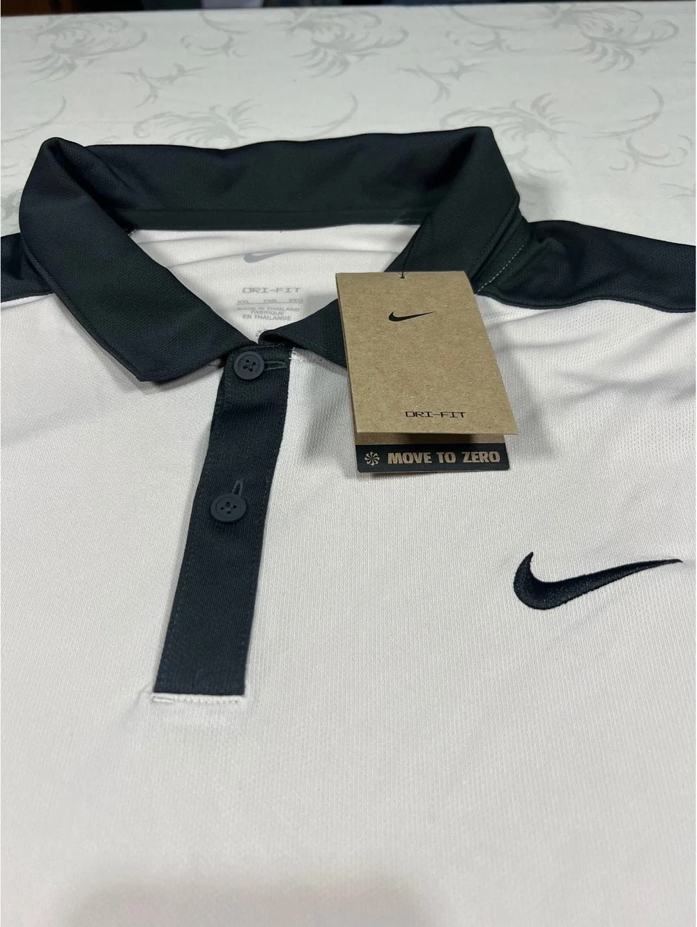 Mens Nike Victory Golf Blocked Polo Dri-Fit Orewood Brown Anthracite Size 2XL